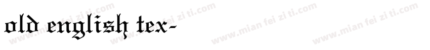 old english tex字体转换